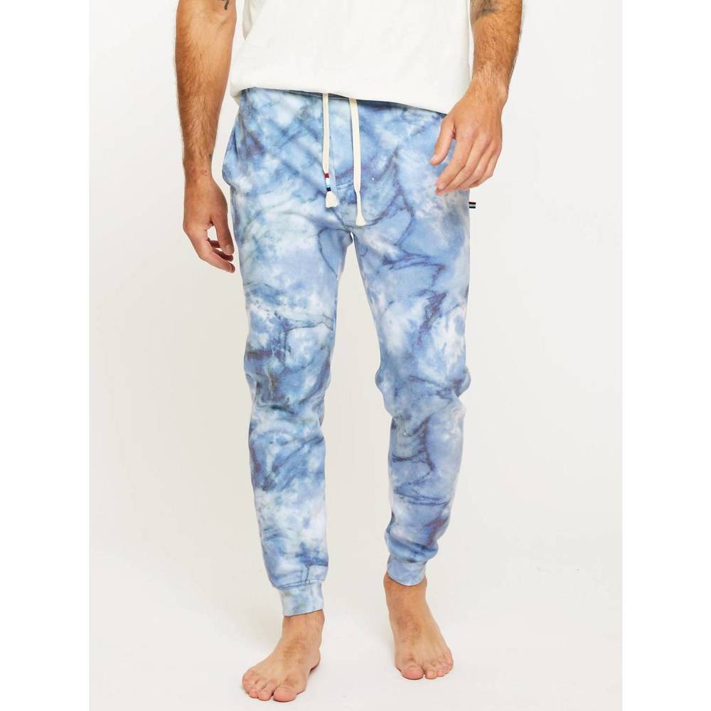 NEW SOL ANGELES granite marble jogger in blue marble print